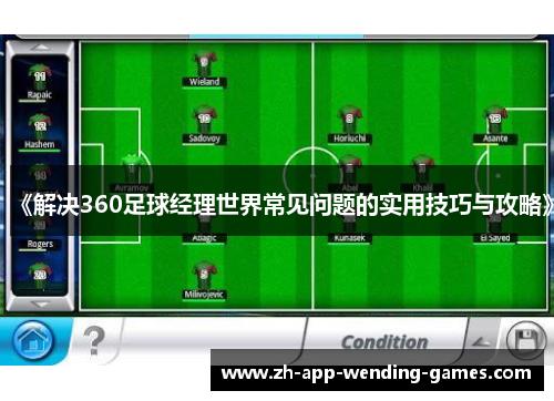 《解决360足球经理世界常见问题的实用技巧与攻略》