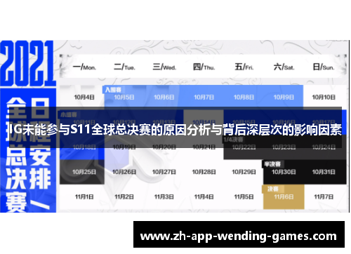 IG未能参与S11全球总决赛的原因分析与背后深层次的影响因素