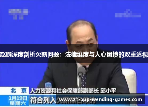 赵鹏深度剖析欠薪问题：法律维度与人心困境的双重透视