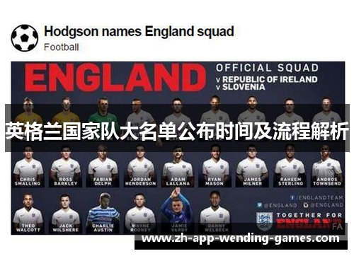 英格兰国家队大名单公布时间及流程解析