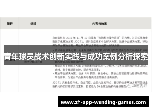 青年球员战术创新实践与成功案例分析探索